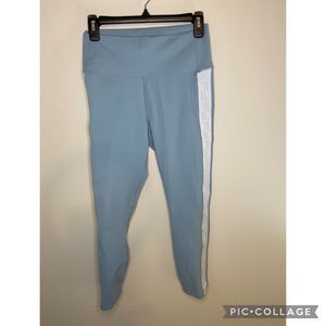 Fabletics Powerhold Blue Logo Crop Leggings M